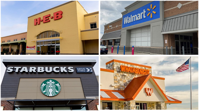 Picture of Shopping Centers, HEB, Walmart, Starbucks, Whataburger