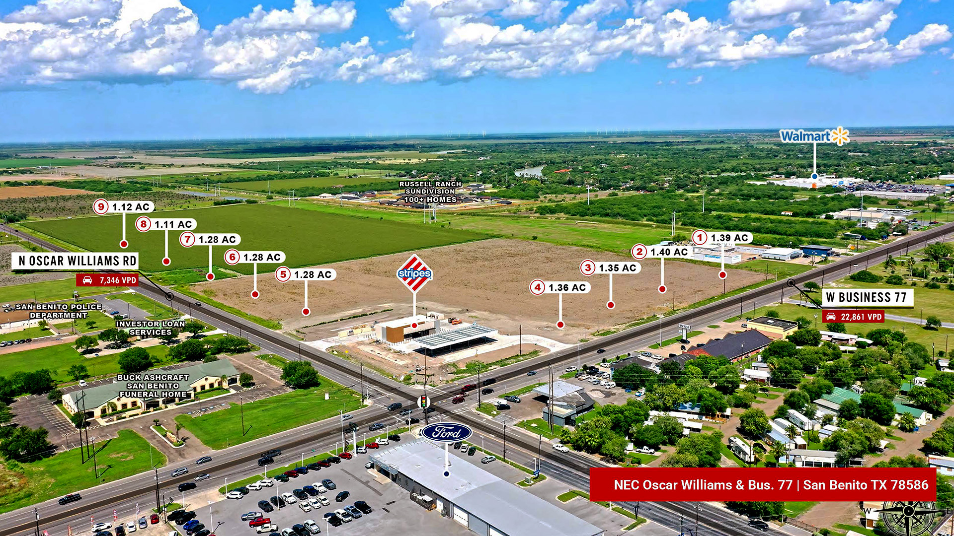 Preview of lot dimensions for The Cross development