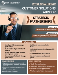 Easy Solutions Hiring Strategic Partnerships Flyer