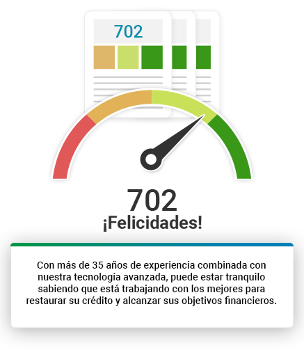 Con más de 35 años de experiencia combinada con nuestra tecnología avanzada, puede estar tranquilo sabiendo que está trabajando con los mejores para restaurar su crédito y alcanzar sus objetivos financieros.